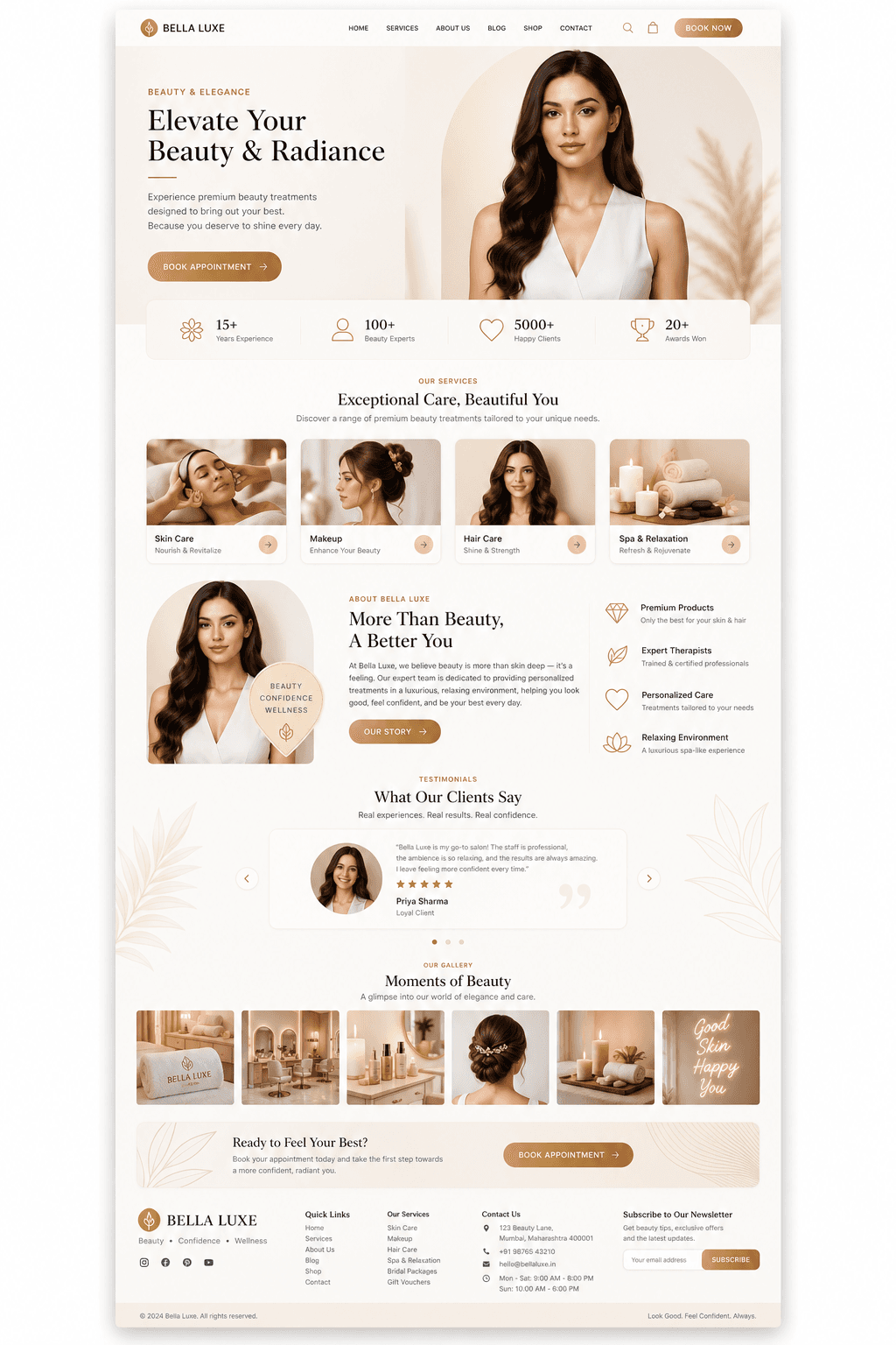 Salon Minimal Box full page preview