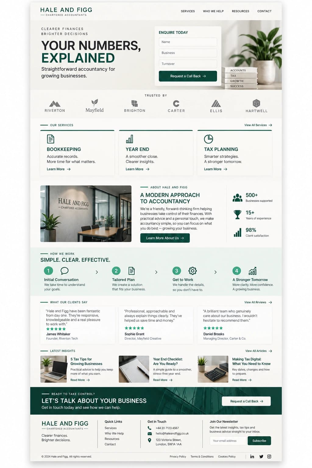 Corporate Ledger Box full page preview
