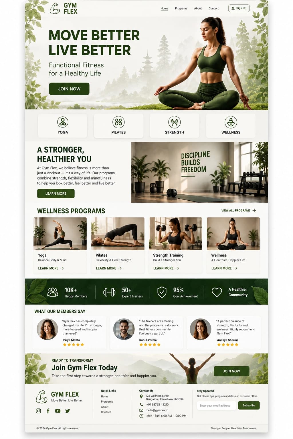 Gym Flex Box full page preview