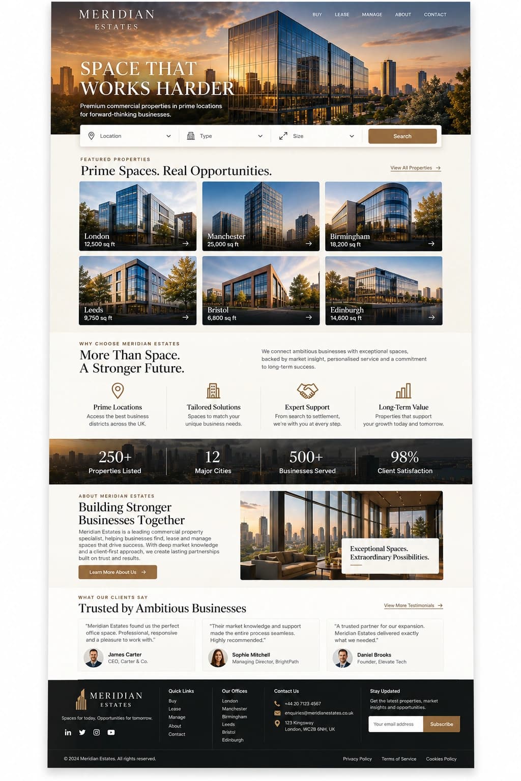 Corporate Estate Box full page preview