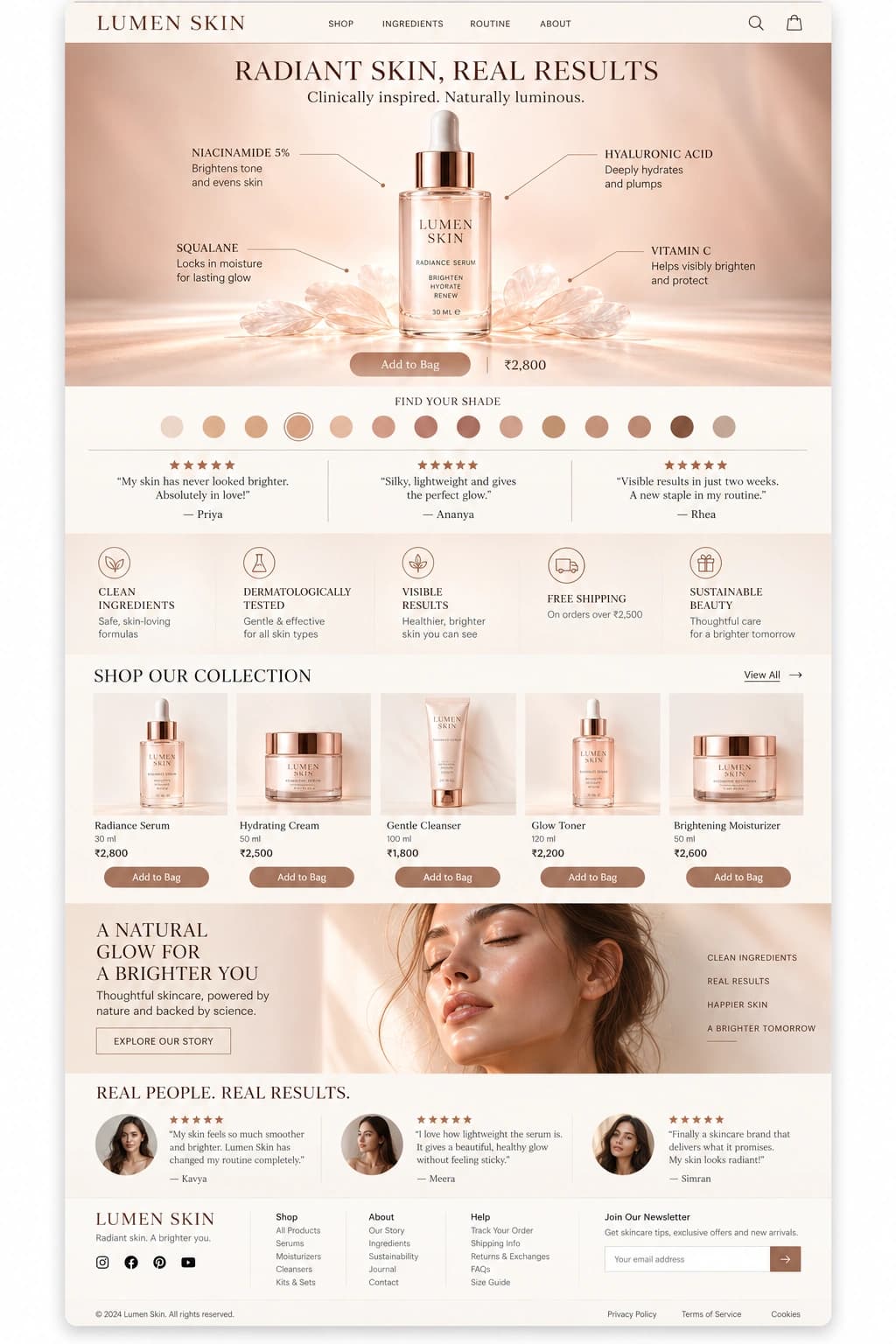 Shop Glow Box full page preview