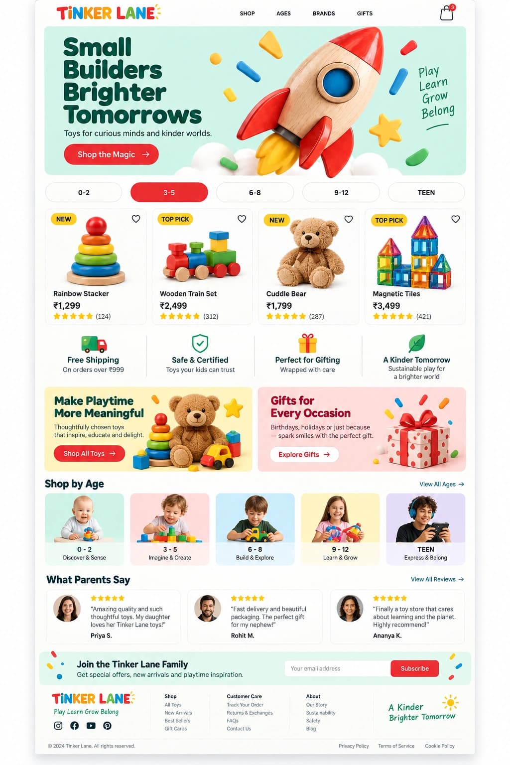 Shop Play Box full page preview