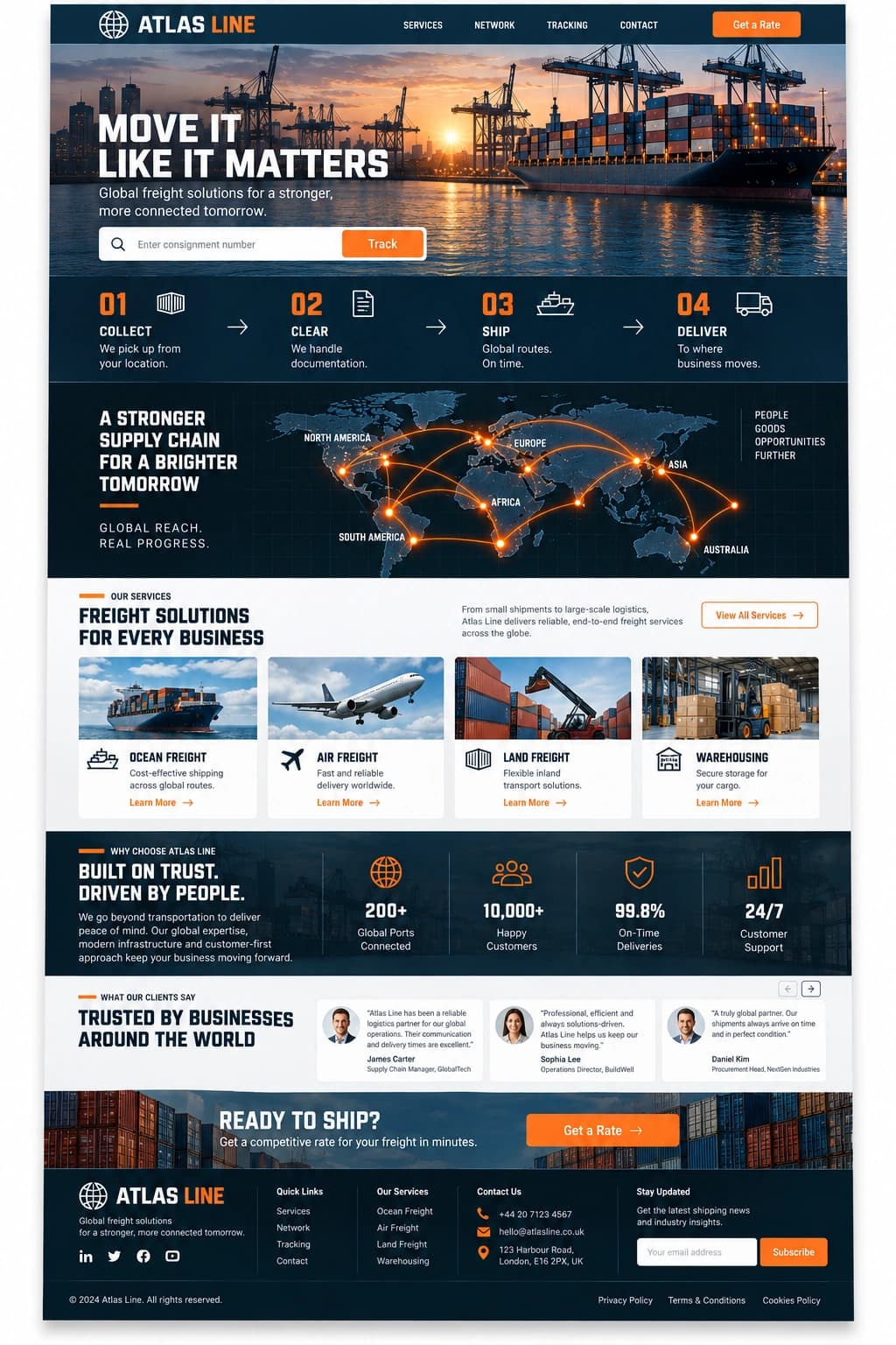 Corporate Freight Box full page preview