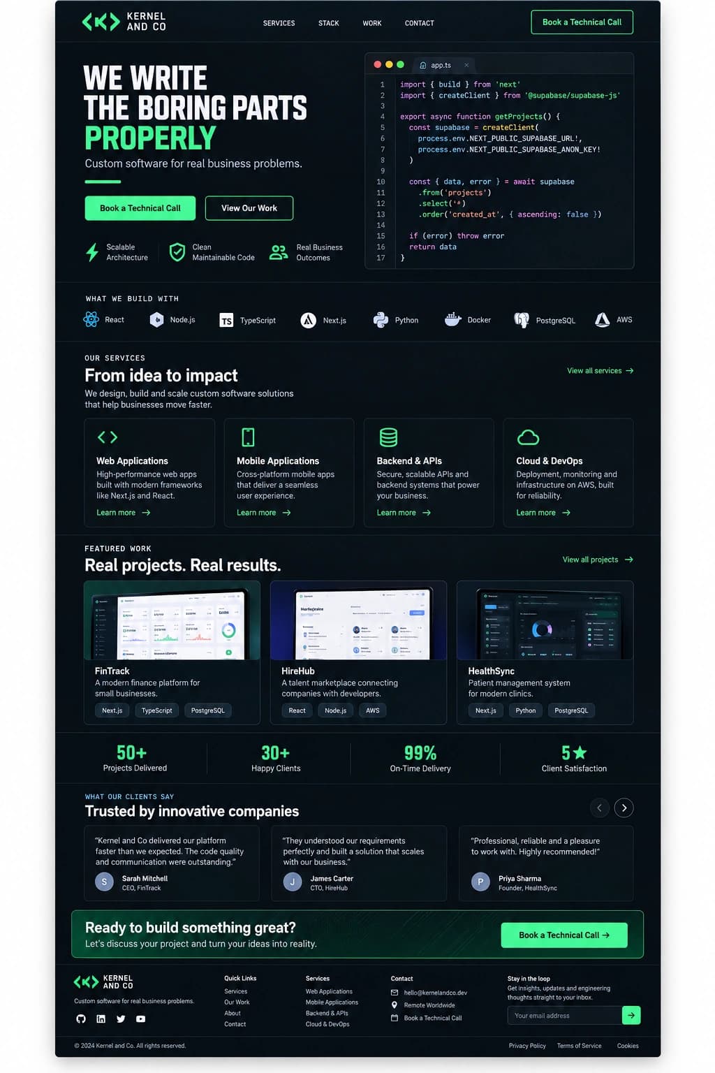 Agency Build Box full page preview