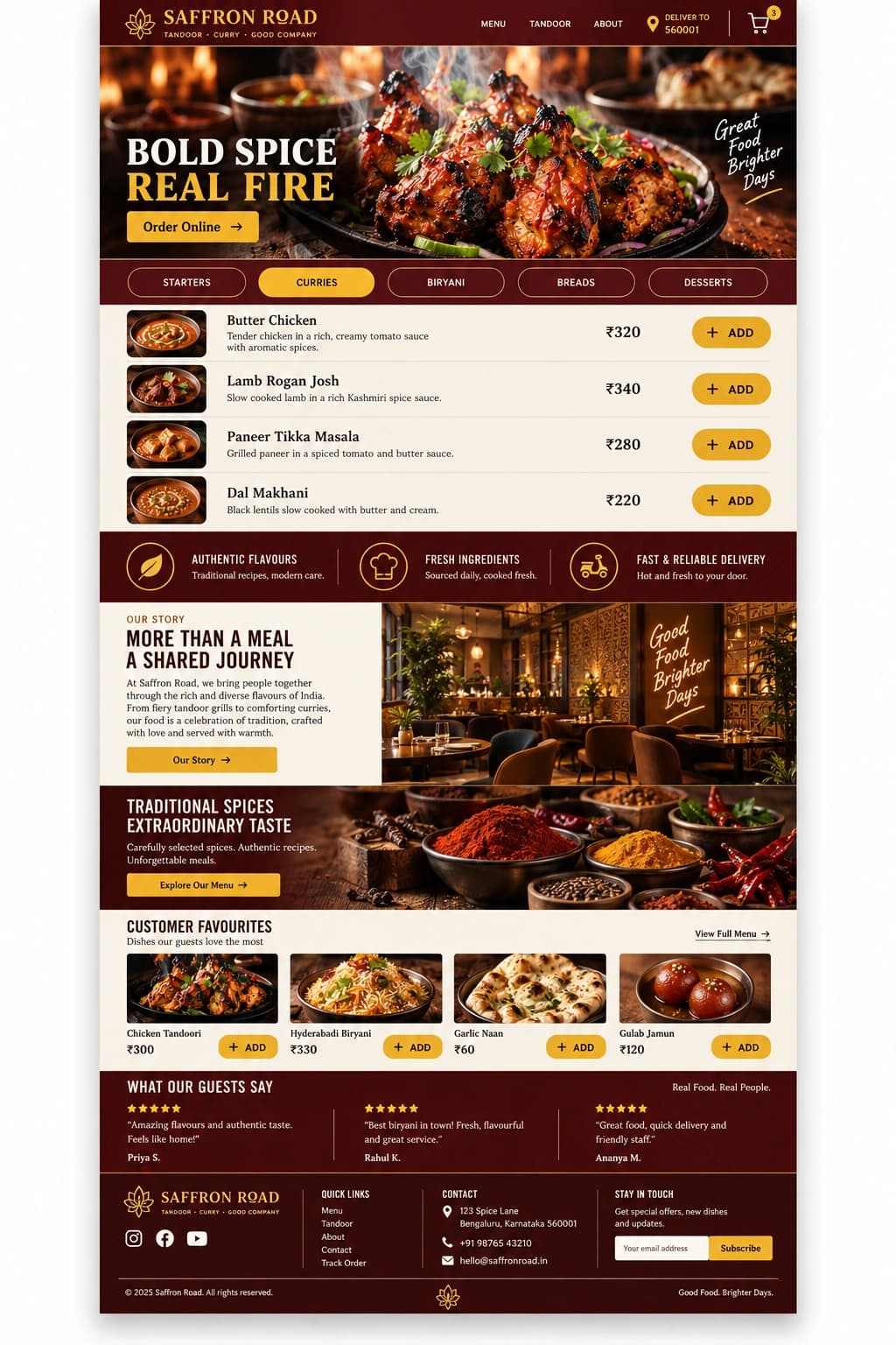 Restaurant Spice Box full page preview