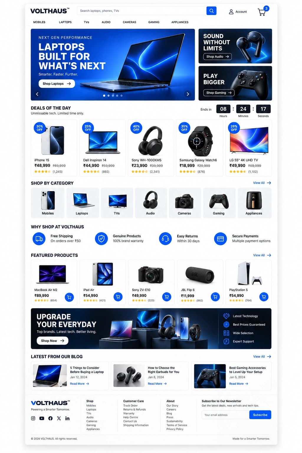 Shop Volt Box full page preview