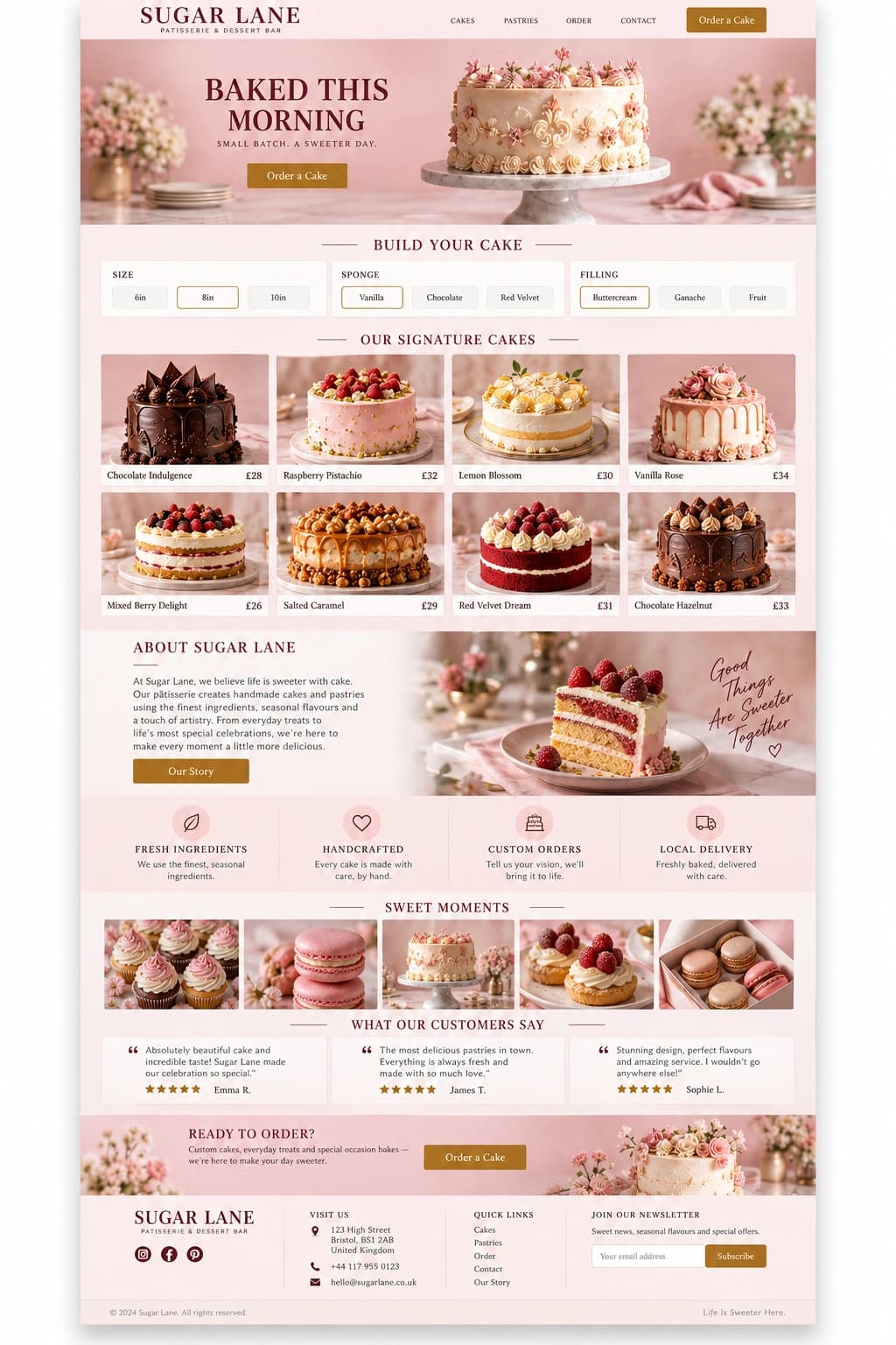 Cafe Sweet Box full page preview