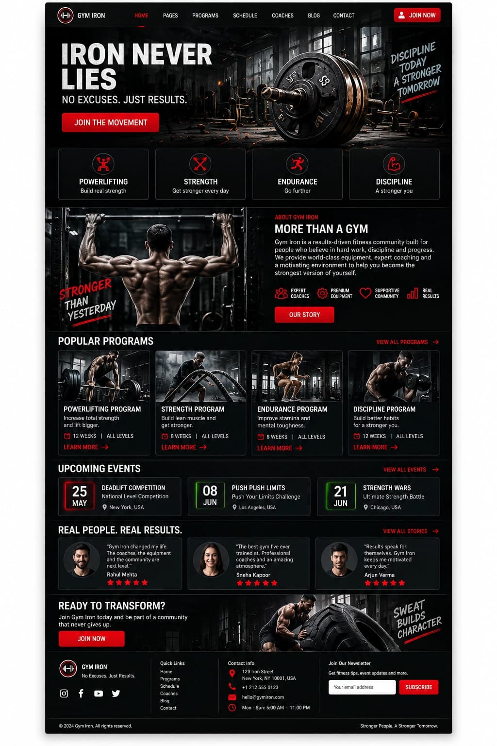 Gym Iron Box full page preview