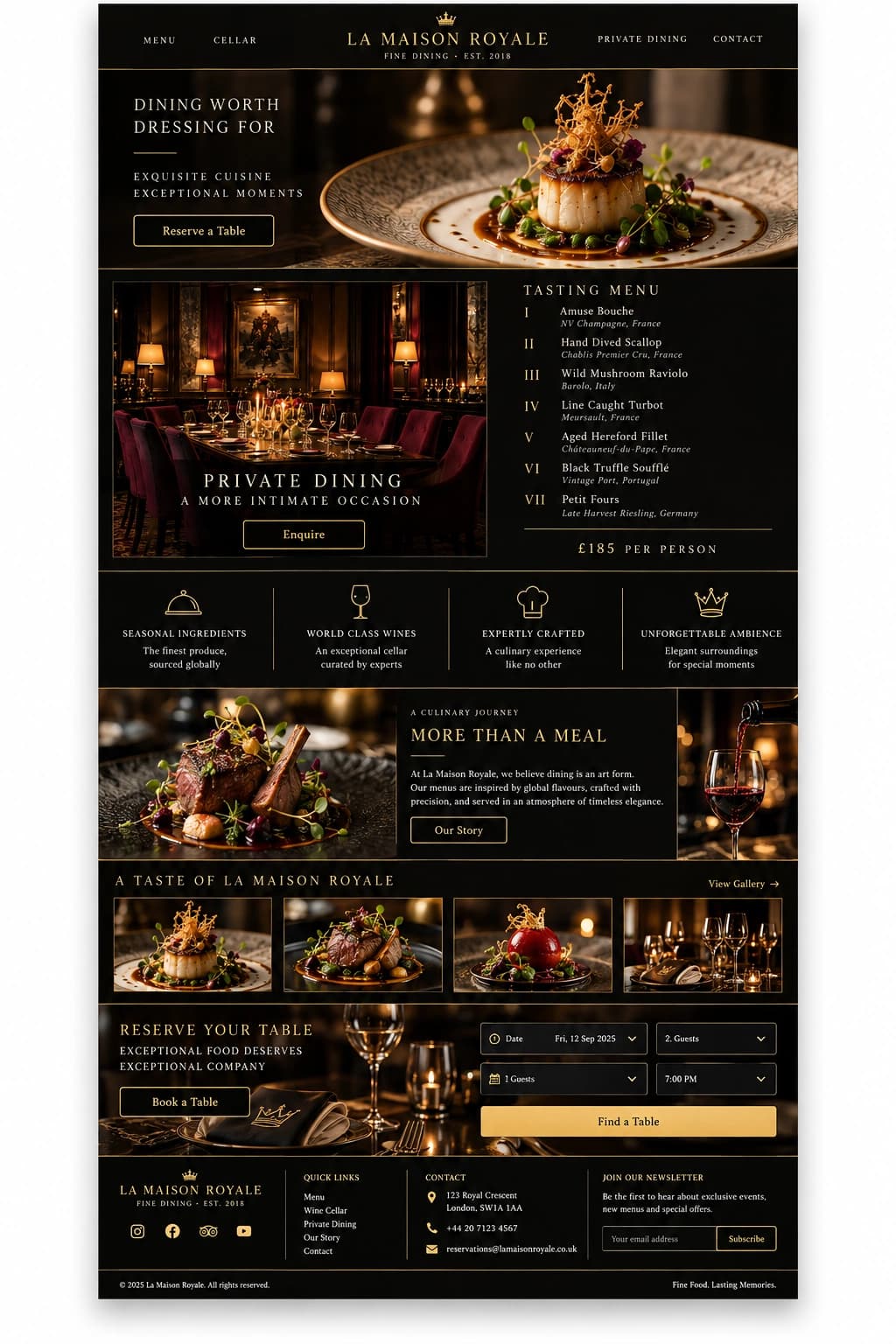 Restaurant Royale Box full page preview