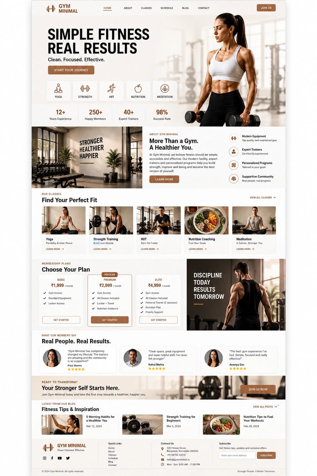 Gym Minimal Box full page preview