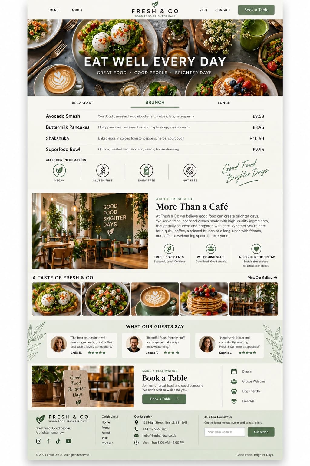 Cafe Fresh Box full page preview